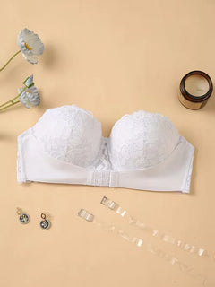 Strapless lace bustier