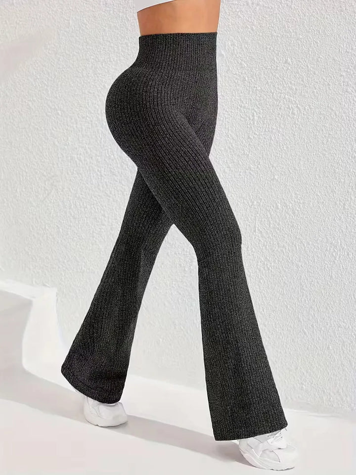 Legging met hoge taille en flared leg