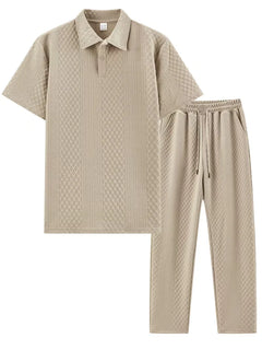 Lounge set met polo en broek