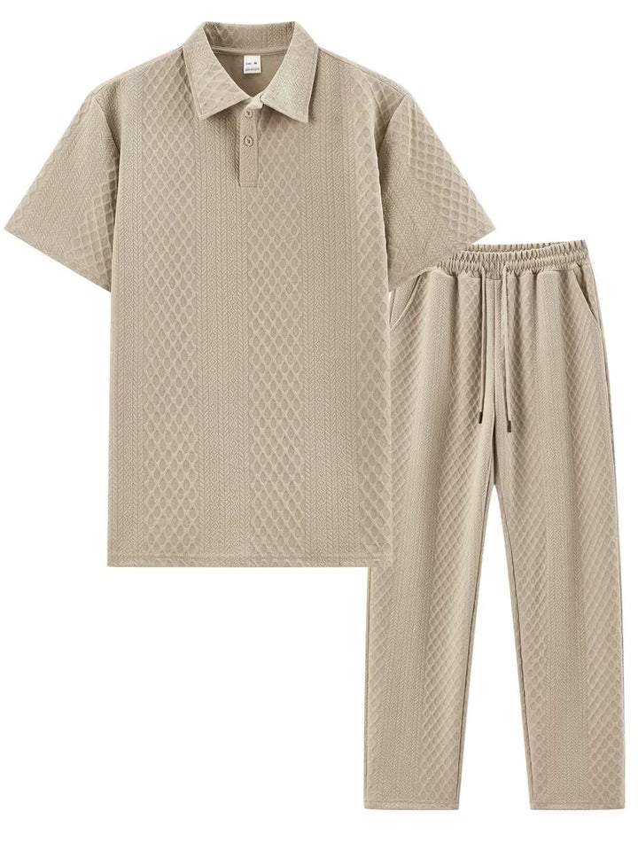 Lounge set met polo en broek