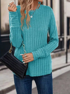 Longsleeve met ribbelstructuur