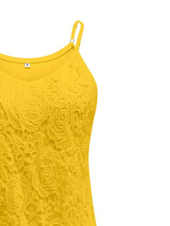 kanten tanktop met V-neck