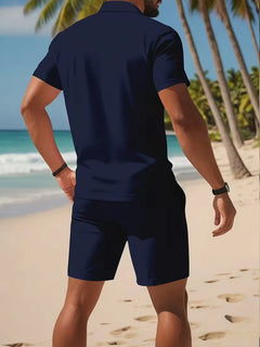 Zomer kledingset met polo en shorts