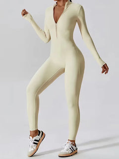 Jumpsuit met mock neckline