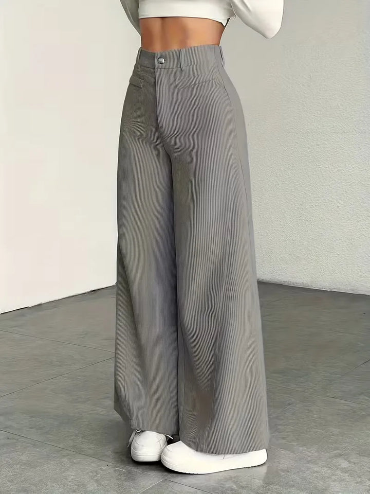 Wide leg broek met hoge taille