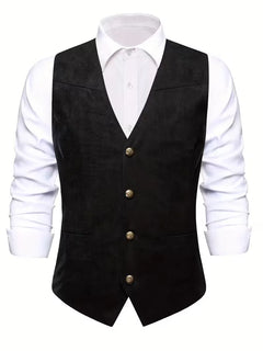 Gilet met V-hals en knopen