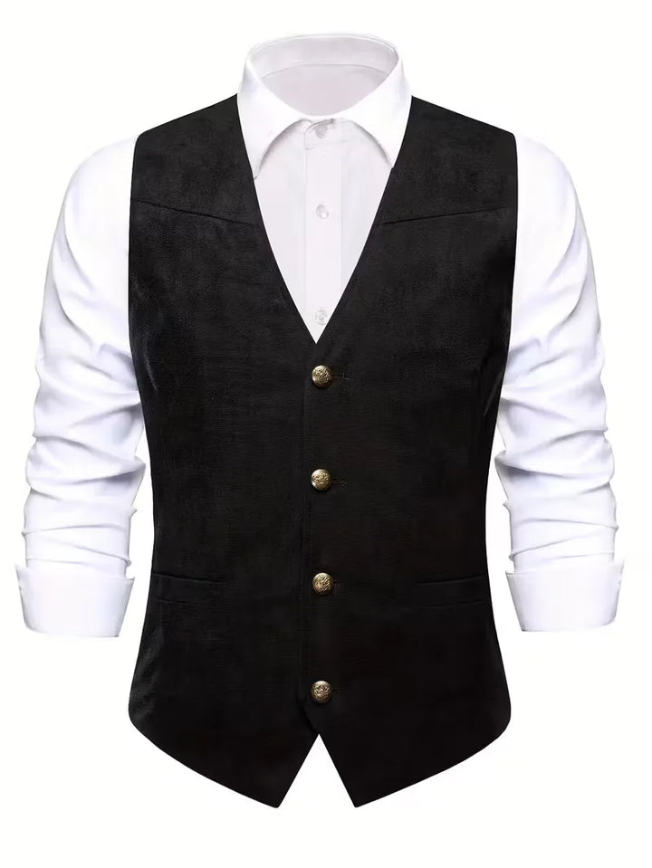 Gilet met V-hals en knopen