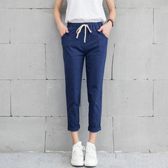 Fleur | Comfortabele damesbroek in de kleur Blauw voor dames in stijl ideaal voor de lente.