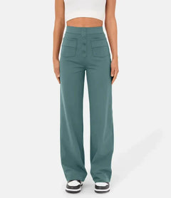 Elastische hoge taille broek gemaakt voor ultiem comfort, perfecte pasvorm en een flatterend silhouet voor elke gelegenheid.