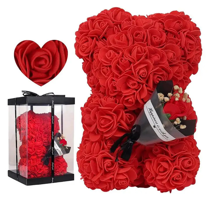 Fleur | Romantyczny pluszowy miś z róż