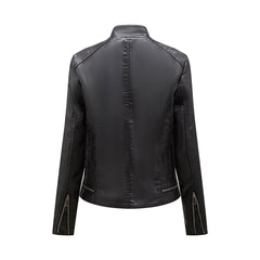 Fleur | Stijlvolle leren jas in de kleur Zwart voor dames in stijl ideaal voor de herfst.