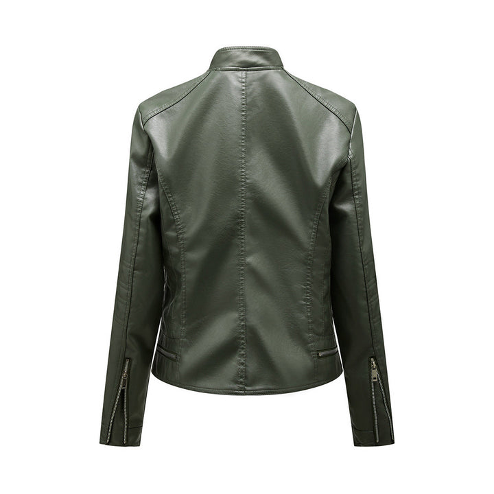 Fleur | Stijlvolle leren jas in de kleur Zwart voor dames in stijl ideaal voor de herfst.