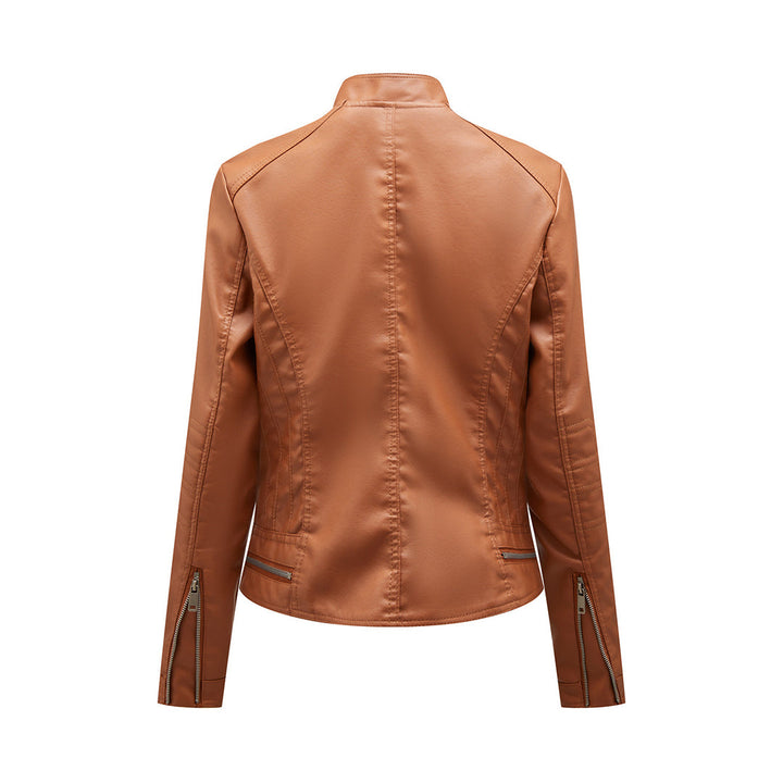 Fleur | Stijlvolle leren jas in de kleur Zwart voor dames in stijl ideaal voor de herfst.