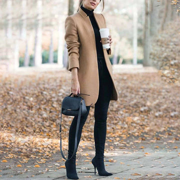 FLOORTJE | Elegante lente jas in de kleur Khaki voor dames in stijl ideaal voor de lente.