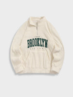 Fluffy NY Brooklyn Zipper in de kleur Wit voor dames in Lounge stijl ideaal voor de herfst.