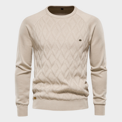 Gio | luxe comfort trui in de kleur Beige voor heren in stijl ideaal voor de winter