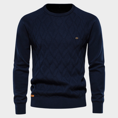 Gio | luxe comfort trui in de kleur Blauw voor heren in stijl ideaal voor de winter