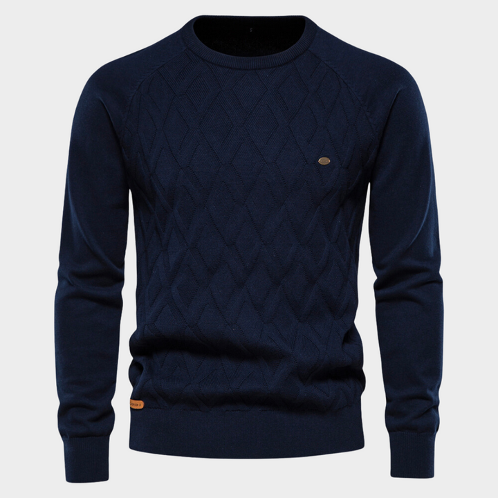 Gio | luxe comfort trui in de kleur Blauw voor heren in stijl ideaal voor de winter