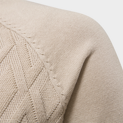 Gio | luxe comfort trui in de kleur Beige voor heren in stijl ideaal voor de winter