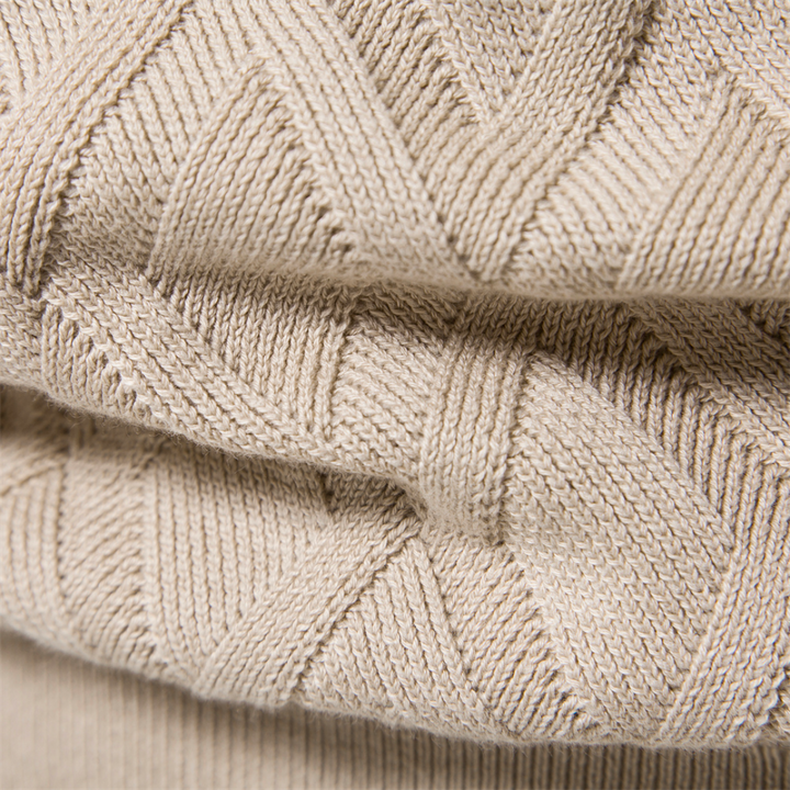 Gio | luxe comfort trui in de kleur Beige voor heren in stijl ideaal voor de winter