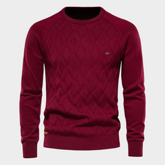 Gio | luxe comfort trui in de kleur Rood voor heren in stijl ideaal voor de winter
