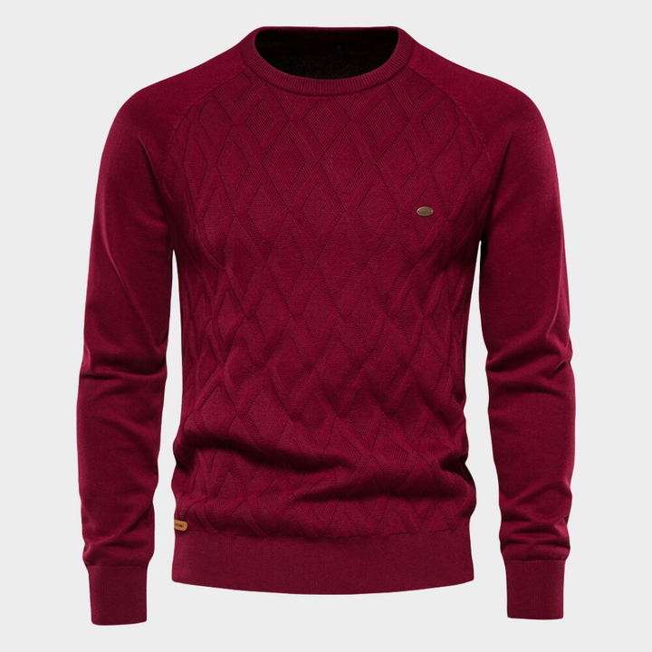 Gio | luxe comfort trui in de kleur Rood voor heren in stijl ideaal voor de winter