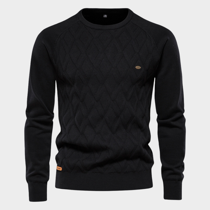 Gio | luxe comfort trui in de kleur Zwart voor heren in stijl ideaal voor de winter
