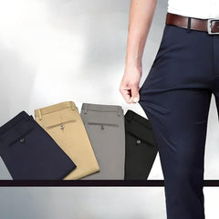 Harry | Stretch Comfortbroek in de kleur Zwart voor heren in stijl ideaal voor de winter