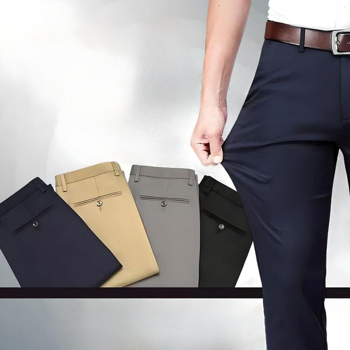 Harry | Stretch Comfortbroek in de kleur Zwart voor heren in stijl ideaal voor de winter