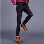 Harry | Stretch Comfortbroek in de kleur Zwart voor heren in stijl ideaal voor de winter