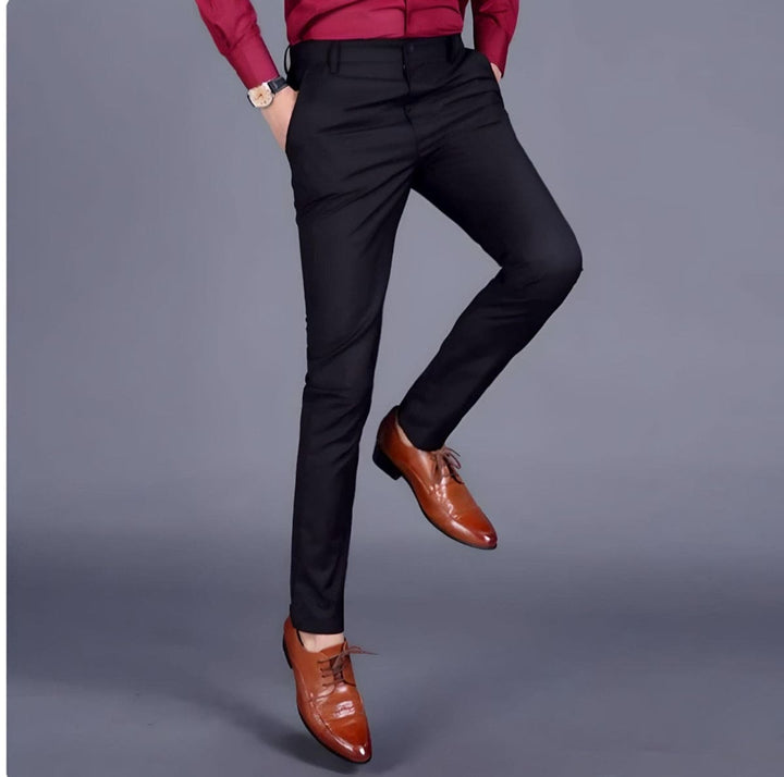 Harry | Stretch Comfortbroek in de kleur Zwart voor heren in stijl ideaal voor de winter