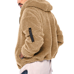 Hermy | Zachte fleecejack in de kleur Zwart voor heren in Lounge stijl ideaal voor de winter