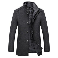Hugo | Single-breasted thick wool coat afbeelding 3
