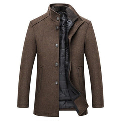 Hugo | Single-breasted thick wool coat afbeelding 2