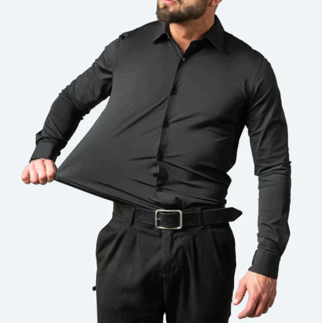 Hugo Stretch Shirt | Een herenoverhemd met ultiem stretchcomfort in de kleur Wit voor heren in Formal stijl geschikt voor alle seizoenen.