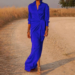 Inge | Lente galajurk in de kleur Blauw voor dames in Party stijl ideaal voor de lente.
