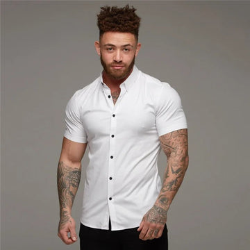 Zwart lichtgewicht heren overhemd, perfect voor een zakelijke en comfortabele look. Ideaal voor lente en zomer, met hoogwaardige materialen voor een prachtige pasvorm en stijlvol ontwerp.