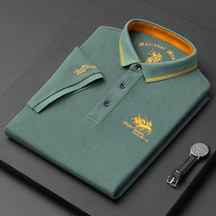 James | Trendy heren polo in Dutch in de kleur Groen voor heren in Smart-casual stijl geschikt voor alle seizoenen.