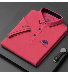 James | Trendy heren polo in Dutch in de kleur Rood voor heren in Smart-casual stijl geschikt voor alle seizoenen.