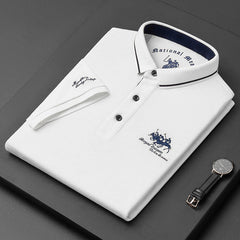 James | Trendy heren polo in Dutch in de kleur Wit voor heren in Smart-casual stijl geschikt voor alle seizoenen.