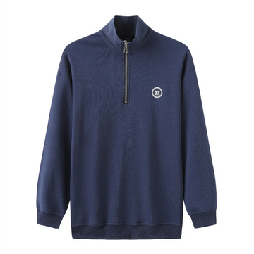 Jan | Katoenen vest met rits in de kleur Blauw voor heren in Smart-casual stijl geschikt voor alle seizoenen.