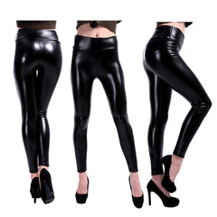 Jasmijn | Comfortabele leren legging voor vrouwen in de kleur Zwart voor dames in stijl ideaal voor de herfst.
