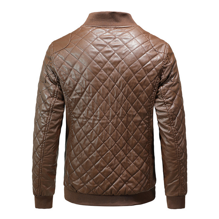Jasper | Leren herenjas in de kleur Zwart voor heren in stijl ideaal voor de herfst.