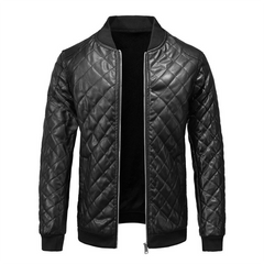 Jasper | Leren herenjas in de kleur Zwart voor heren in stijl ideaal voor de herfst.