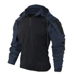 Jasper | Tactische herenpullover met capuchon in de kleur Blauw voor heren in Outdoor stijl ideaal voor de herfst.