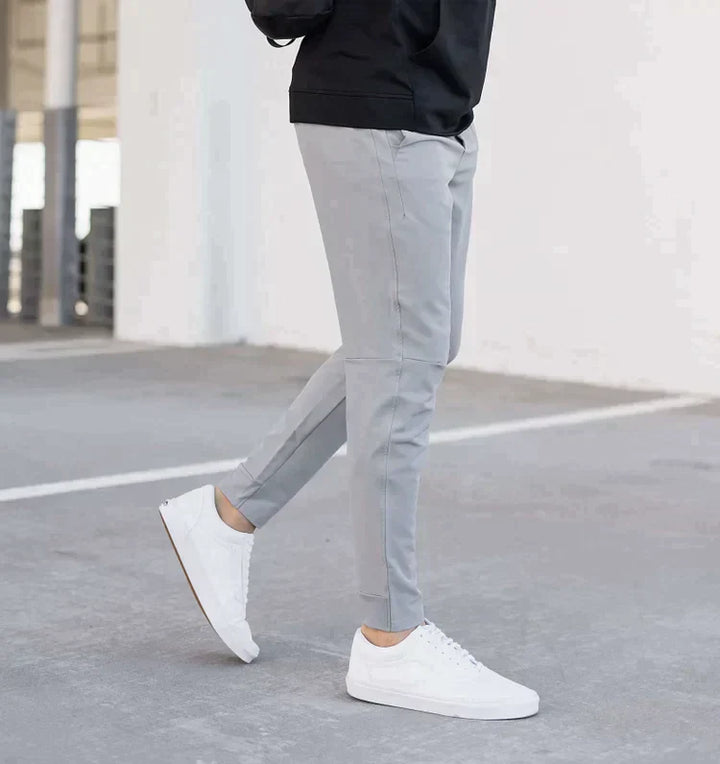 Johan | Winterse stretch broek in de kleur Lichtblauw voor heren in stijl ideaal voor de winter