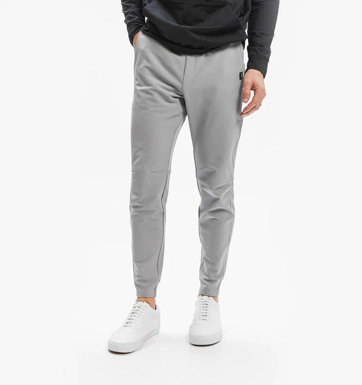 Johan | Winterse stretch broek in de kleur Lichtgrijs voor heren in stijl ideaal voor de winter