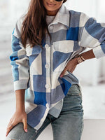 Johanne | Modieus Oversized Blouse in de kleur Blauw voor dames in Streetwear stijl ideaal voor de herfst.