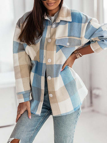 Johanne | Modieus Oversized Blouse in de kleur Khaki voor dames in Streetwear stijl ideaal voor de herfst.