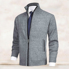 John | Elegant heren vest met rits, kraag en zakken in de kleur Beige voor heren in stijl ideaal voor de herfst.